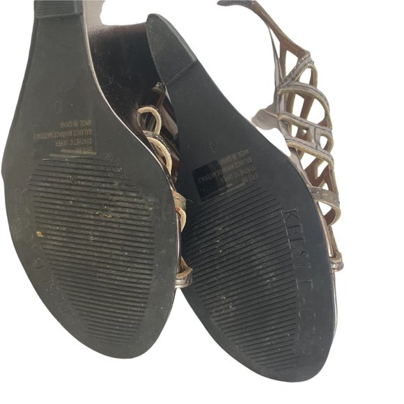 Kelsi Dagger Silver Wedge Heels Size 6 - Picture 15 of 15